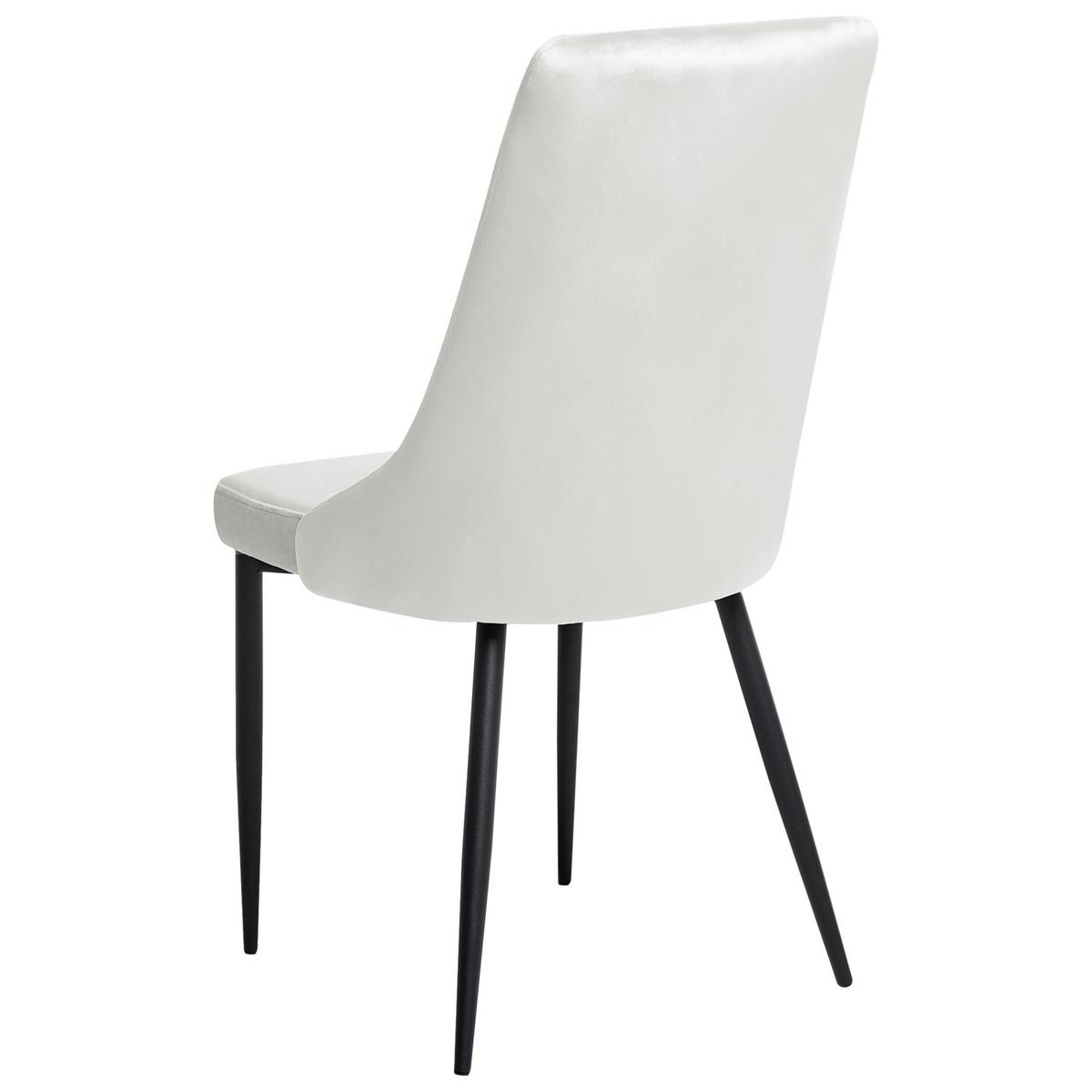 ESSZIMMERSTUHL 2er-Set Cremeweiß Avenir - Schwarz/Weiß, Textil (46/96/61cm) - Beliani