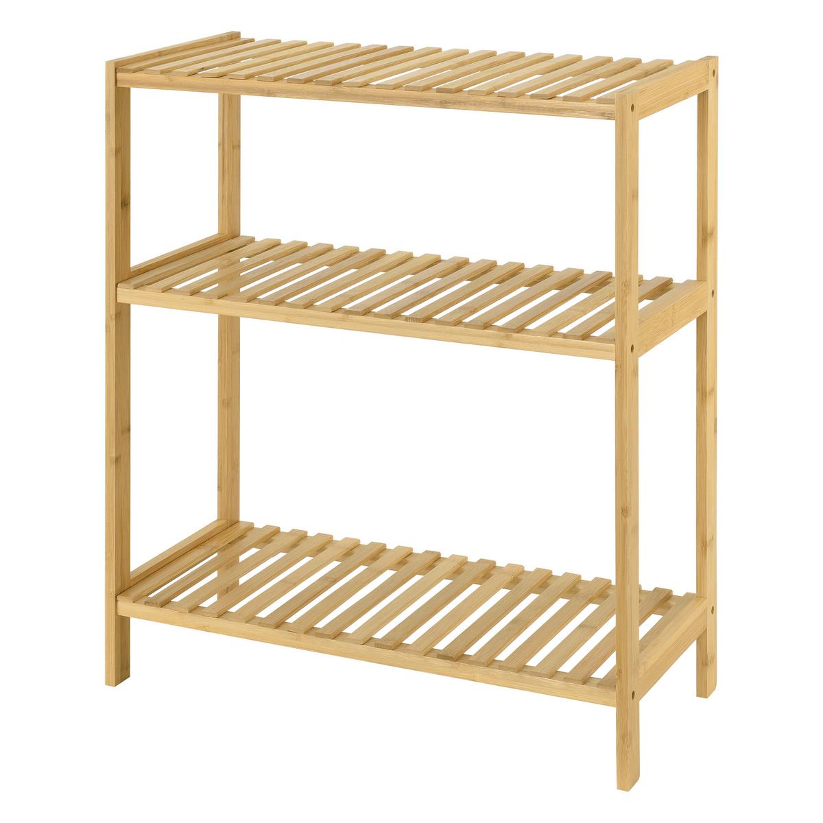 BADEZIMMERREGAL Nyköping - Naturfarben, Holz (58/66/26cm) - [en.casa]