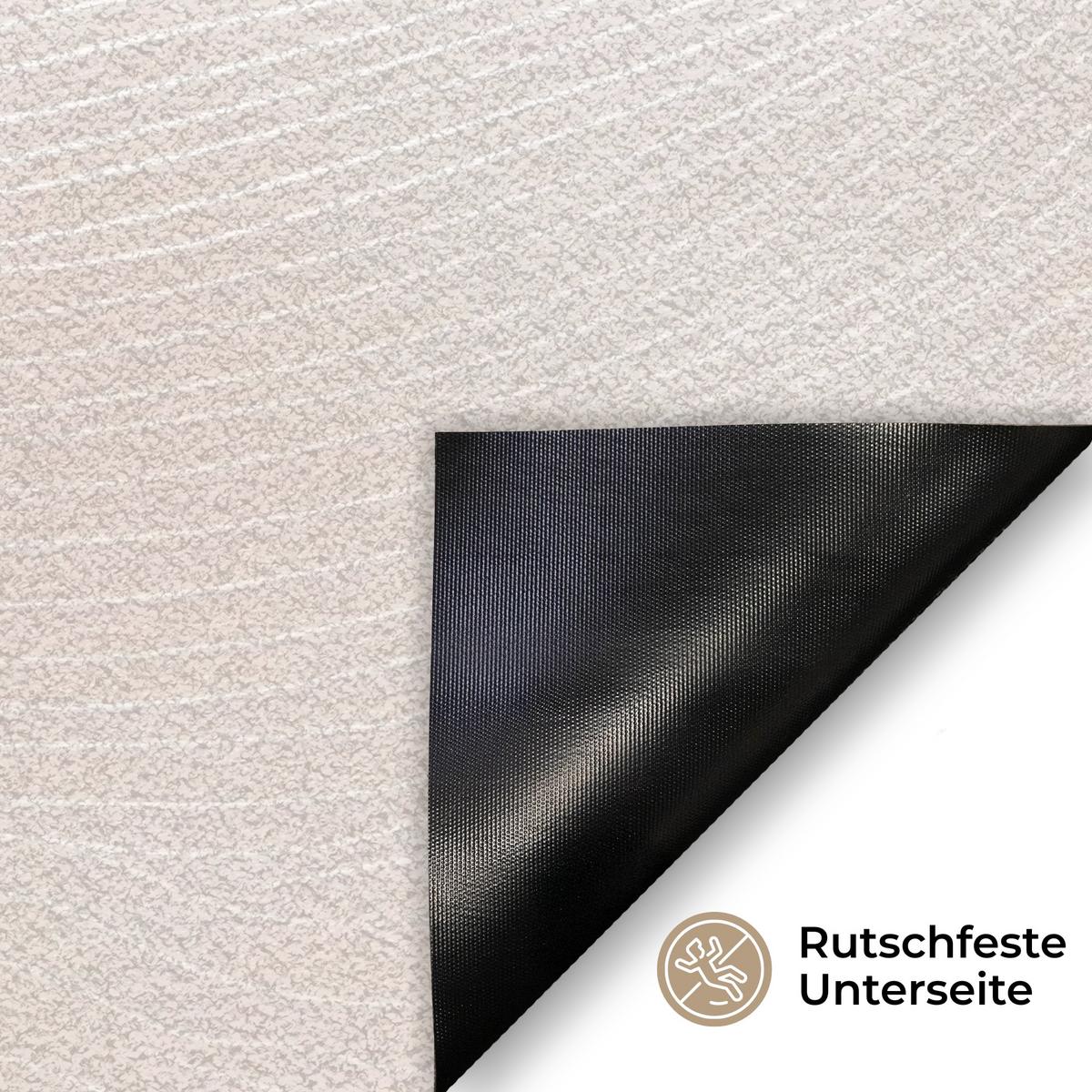FUSSMATTE Wellenlinien - Luftströme - Harmonisch Schmutzfänger 60x40 cm - Beige, Kunststoff (60/0.4cm) - MuchoWow