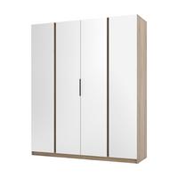KLEIDERSCHRANK Nehir Eiche Evoke 200 cm - 4T Modern mit 4 Spiegeln - Eichefarben, Holzwerkstoff/Kunststoff (200/239/61.9cm) - AX Living