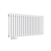 HEIZKÖRPER Doppelrohr horizontal montierbar Weiß 60/120/8,1 cm - Weiß Hochglanz, Metall (120/60/8cm) - EMKE