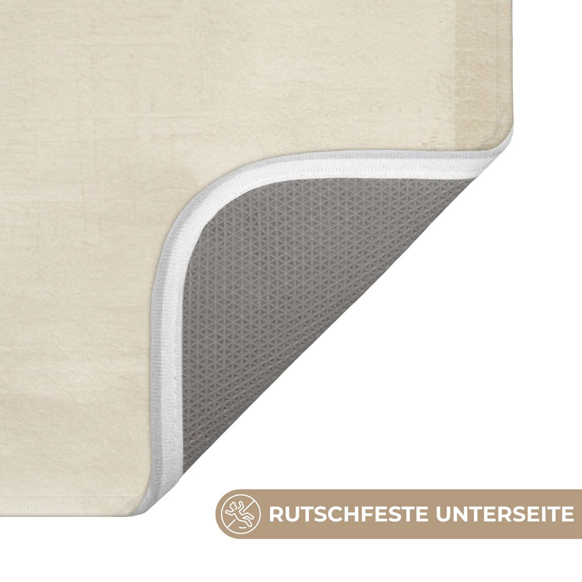 BADEMATTE Japandi - Vogel - Grün 80x50 cm - Olivgrün, Textil (80/50cm) - OnlyWow