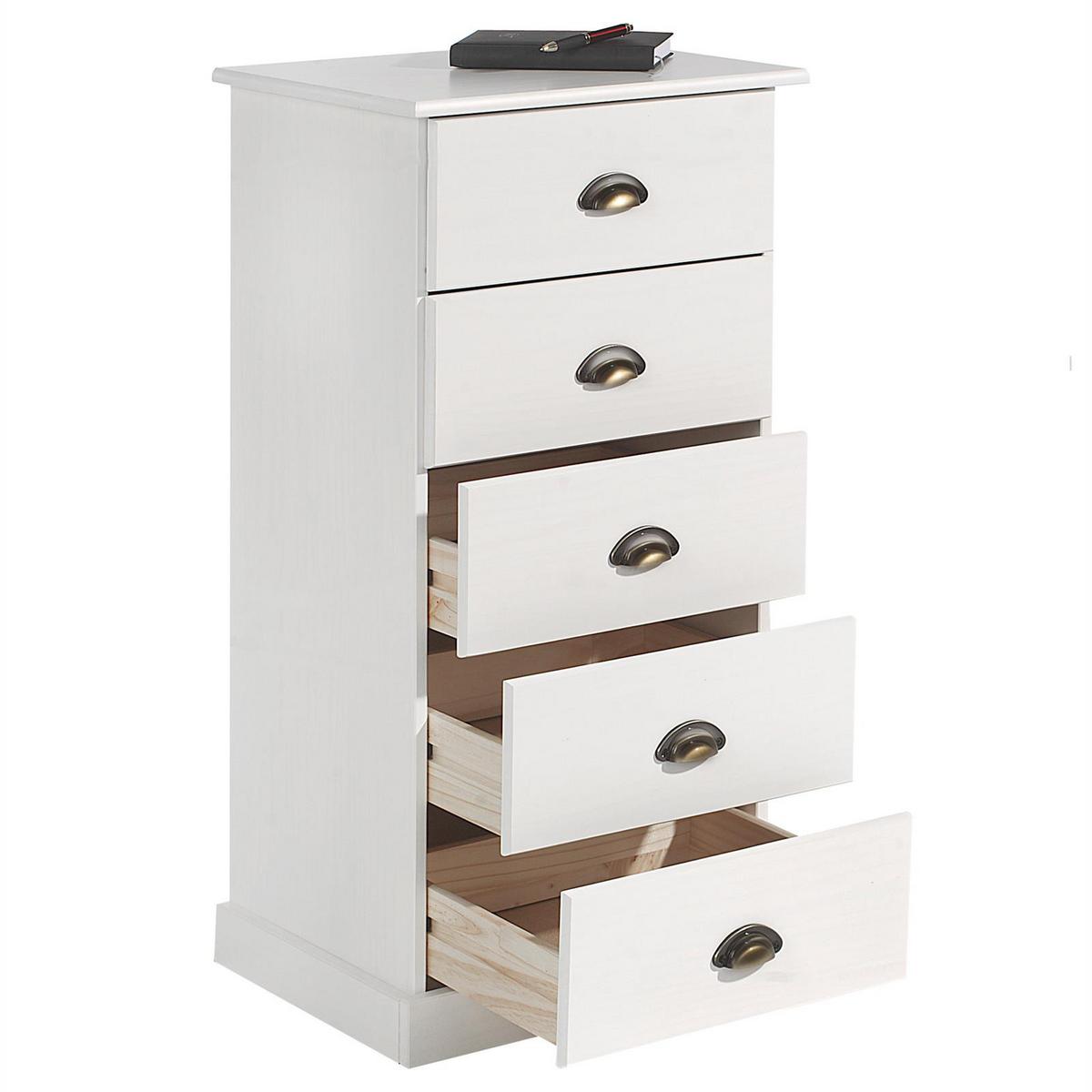 KOMMODE PARIS weiß - Weiß, Holz (48/95/39cm) - IDIMEX