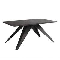 AUSZIEHTISCH XANDRO 160/90/76 cm mit Metallgestell, Schwarz / Grigia Pietra - Schwarz/Grau, Holzwerkstoff/Metall (90/160/76cm) - Idohome