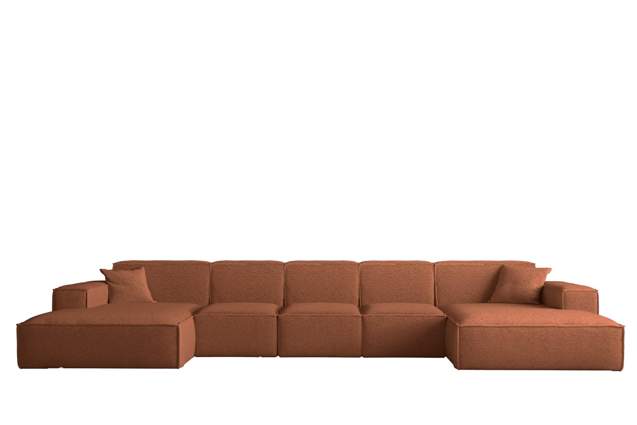 WOHNLANDSCHAFT Celes Premium Xl Bukla - Kupferfarben, Holzwerkstoff/Textil (462/73/165cm) - Fun Möbel