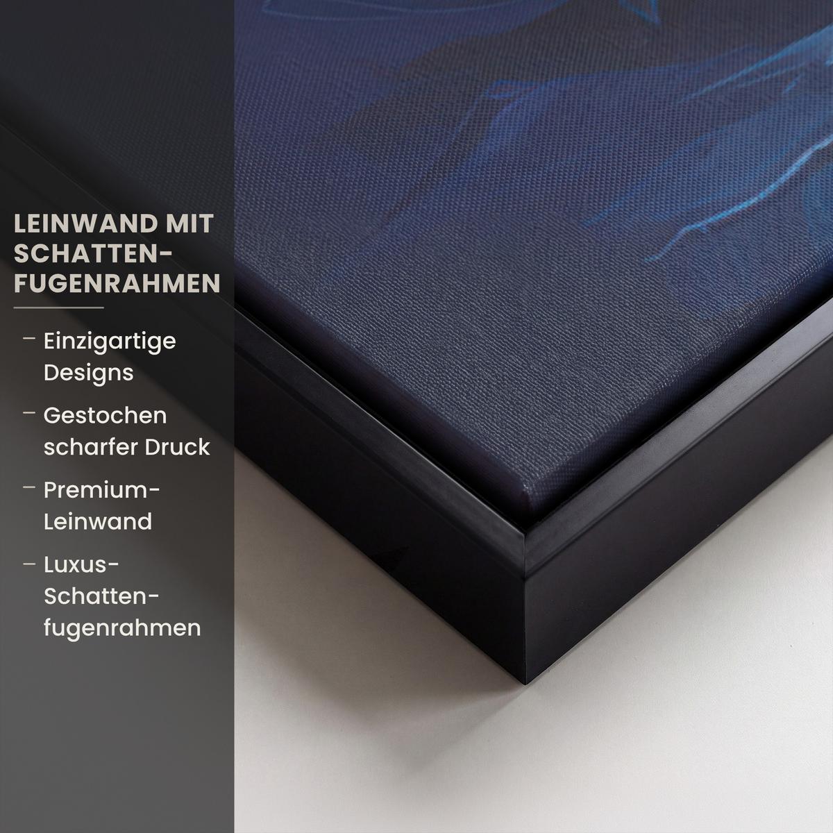 LEINWAND Bilder mit Rahmen - Weihnachtsbaum - Weihnachten - Abstrakt - Farbenfroh - 90x60 - Multicolor, Textil (90/60cm) - MuchoWow