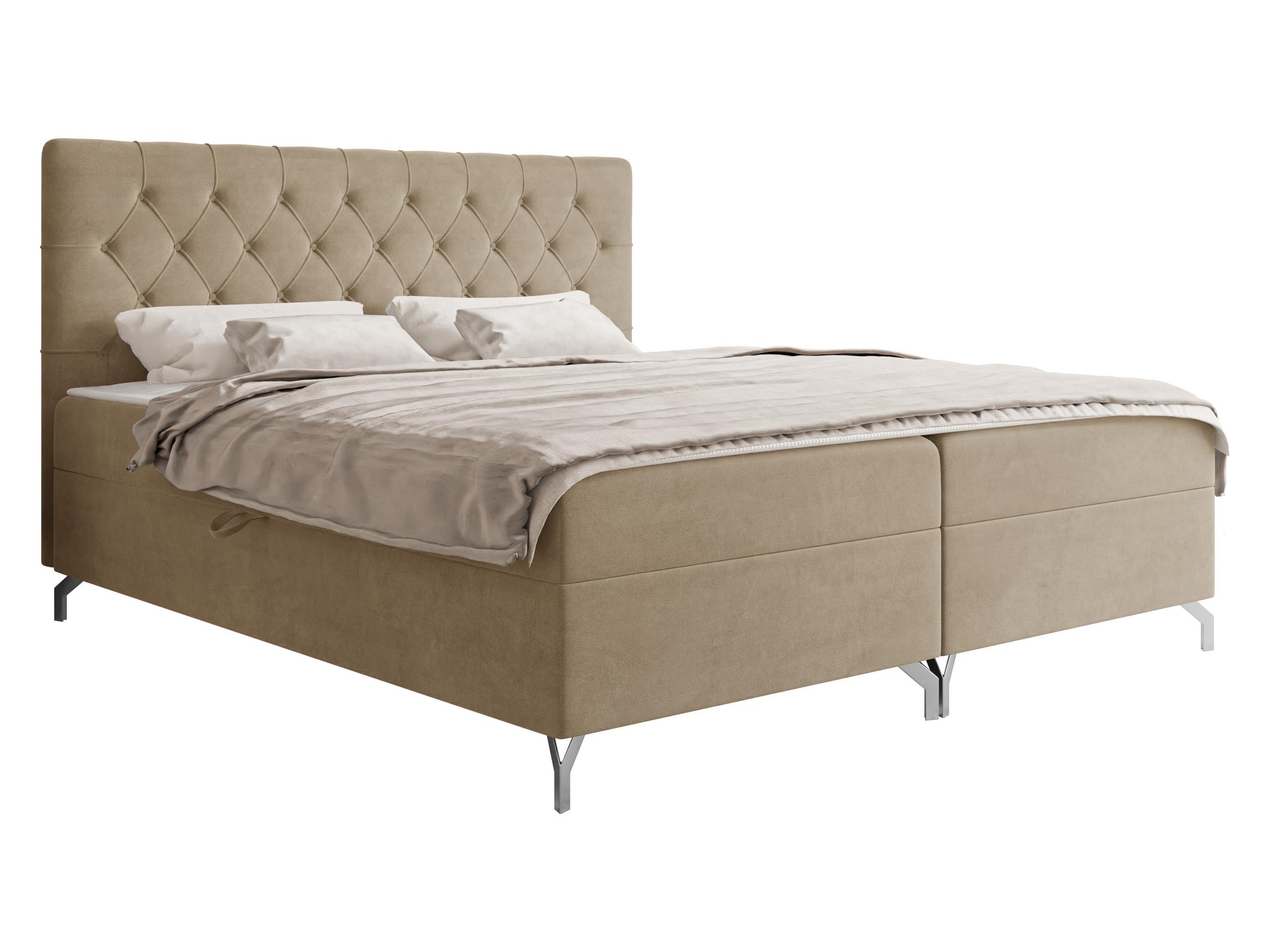 BOXBETT Guilette - H3 - Hellbraun/Silberfarben, Holz/Holzwerkstoff (160/200cm) - MIRJAN24