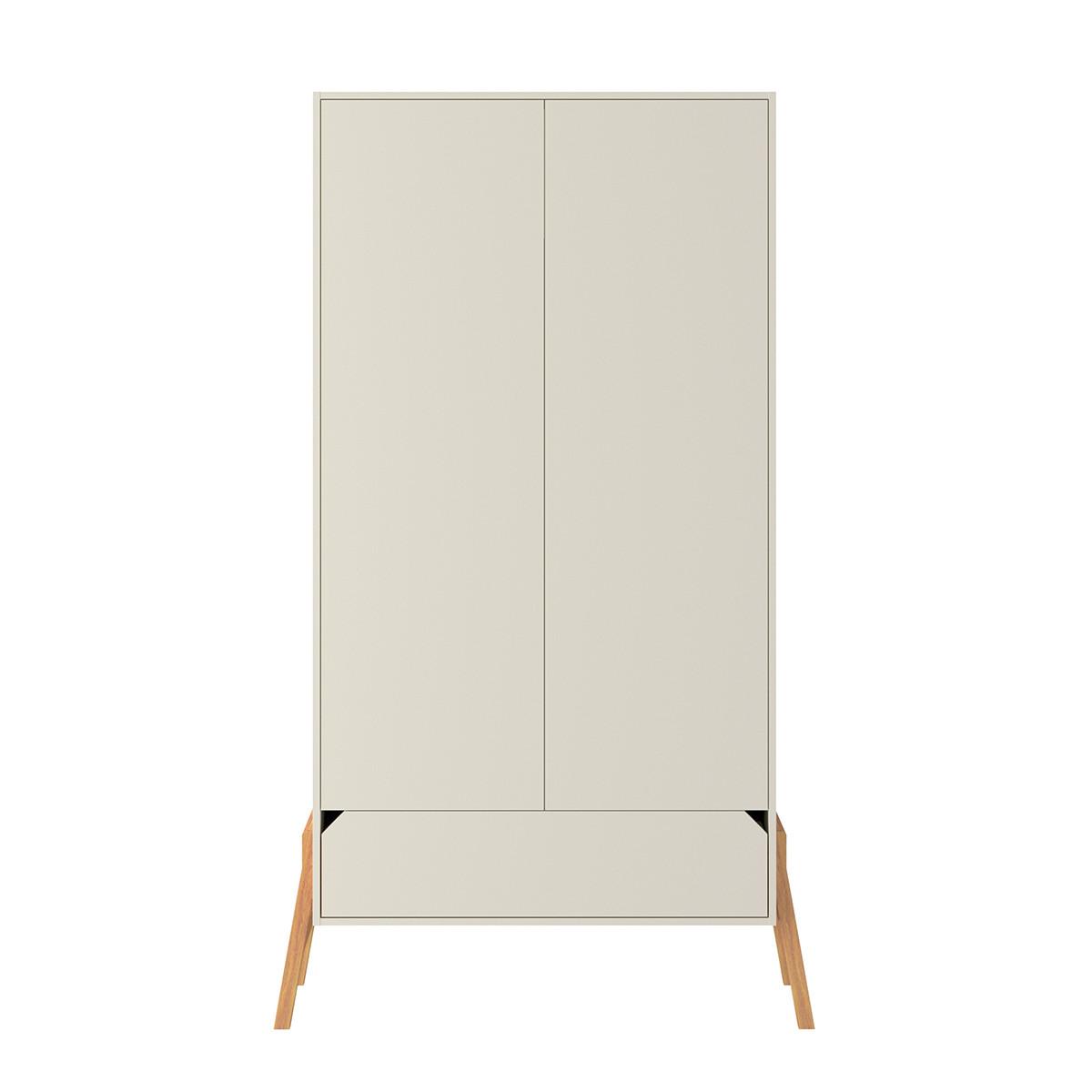 SCHRANK 2 Türen Kaschmir - Beige, Holzwerkstoff (117/199/50cm) - Petits-meubles