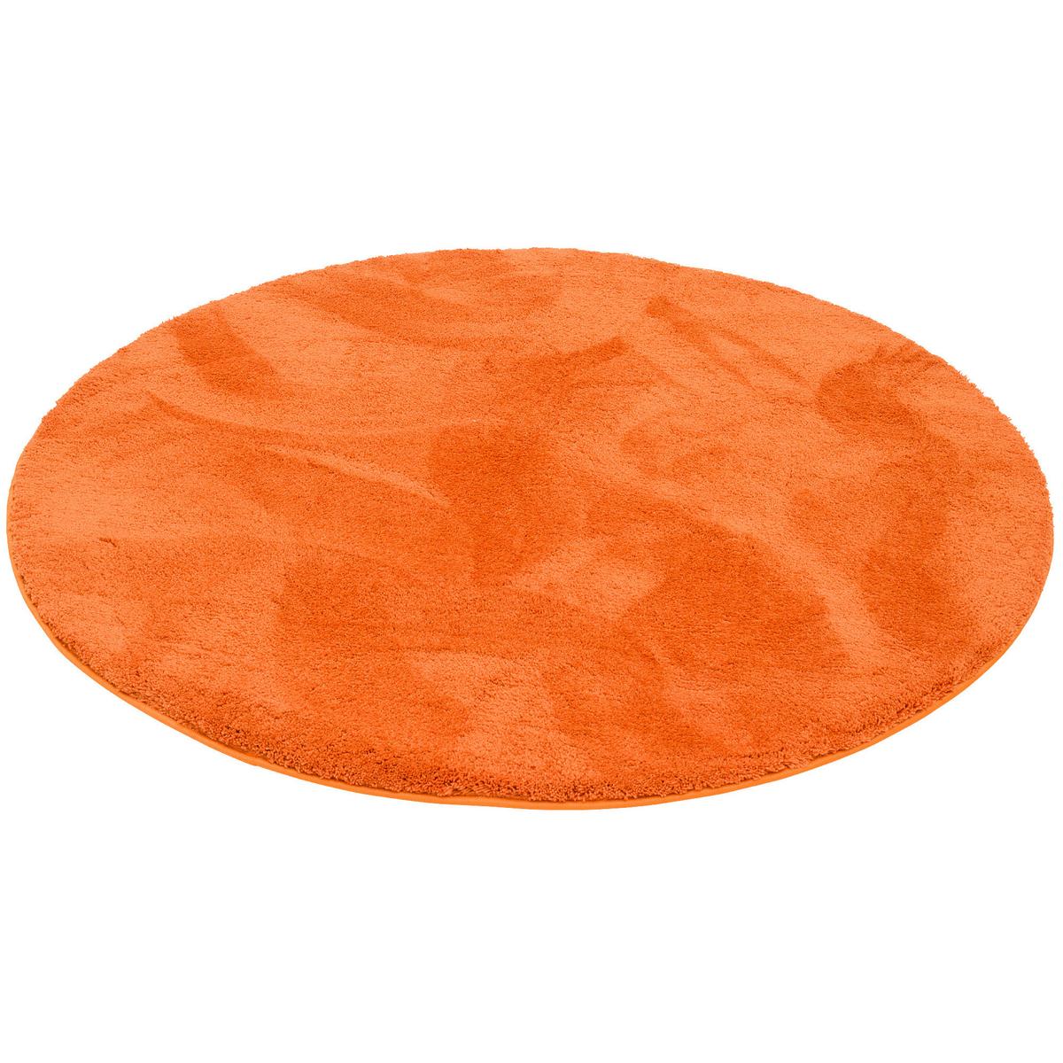 HOCHFLOR SUPER SOFT TEPPICH SILKY RUND - Orange, Textil (160/160cm) - Pergamon