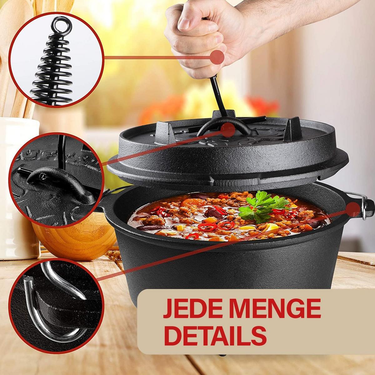 DUTCH OVEN 36,8x23,5x17cm - Schwarz, Metall (23/17/36cm) - Lavur