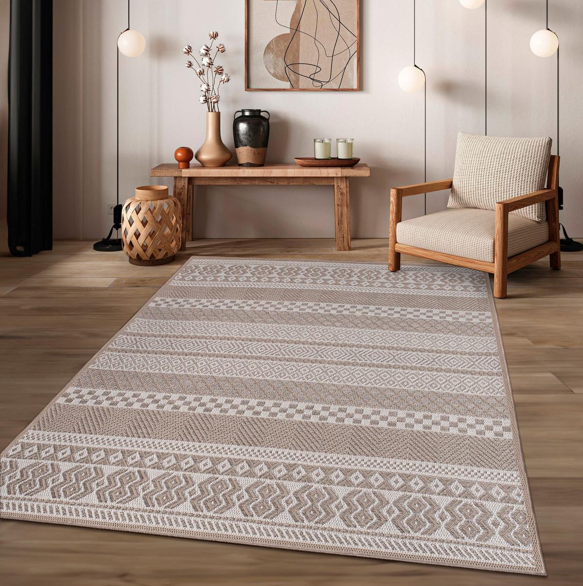 OUTDOORTEPPICH Beige 133 x 190 cm - Beige, Kunststoff (133/190cm) - TT Home