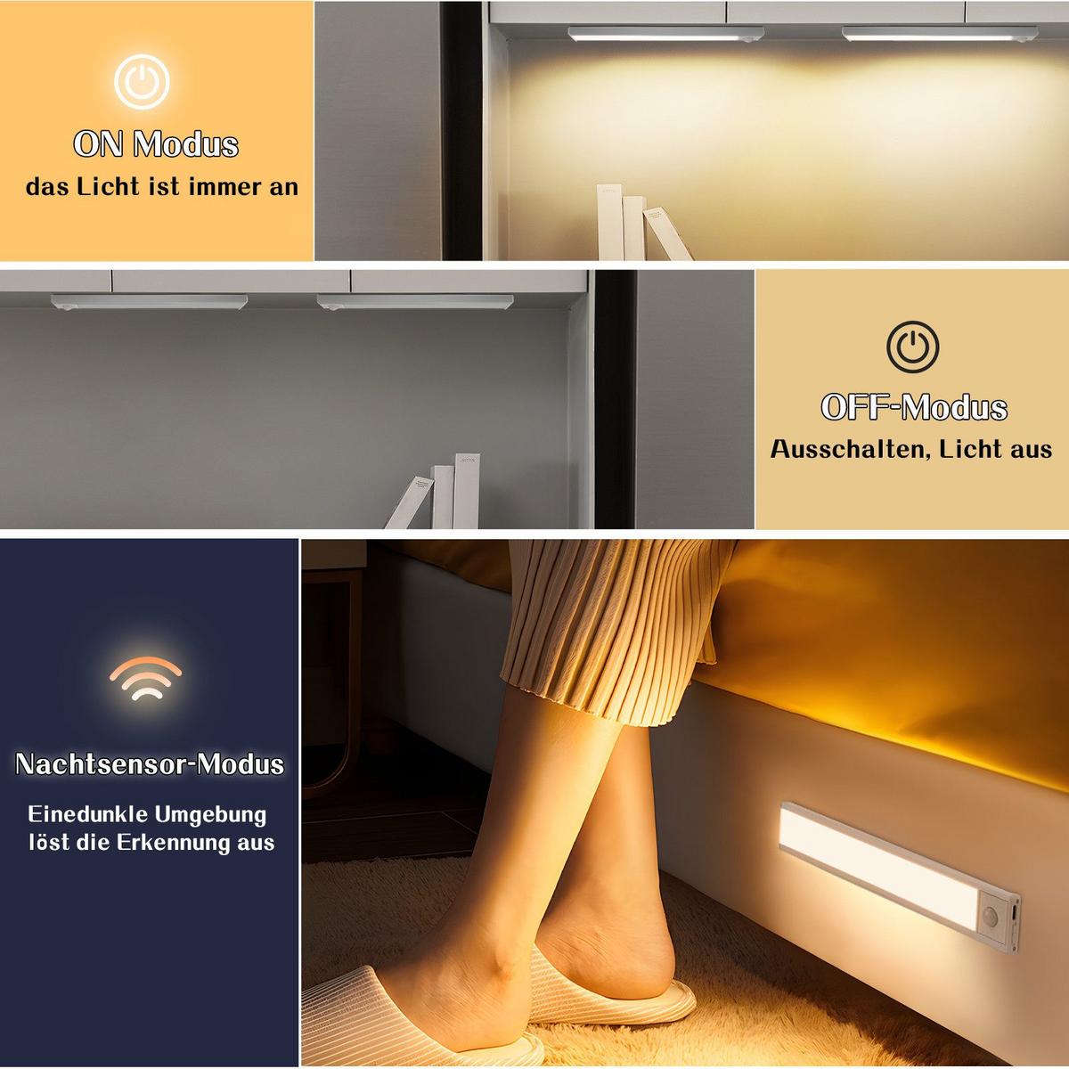 LED-UNTERBAULEUCHTE Beeskow II 20/4/1cm(2er-set) - Silberfarben, Metall (20/4/1cm) - Nettlife