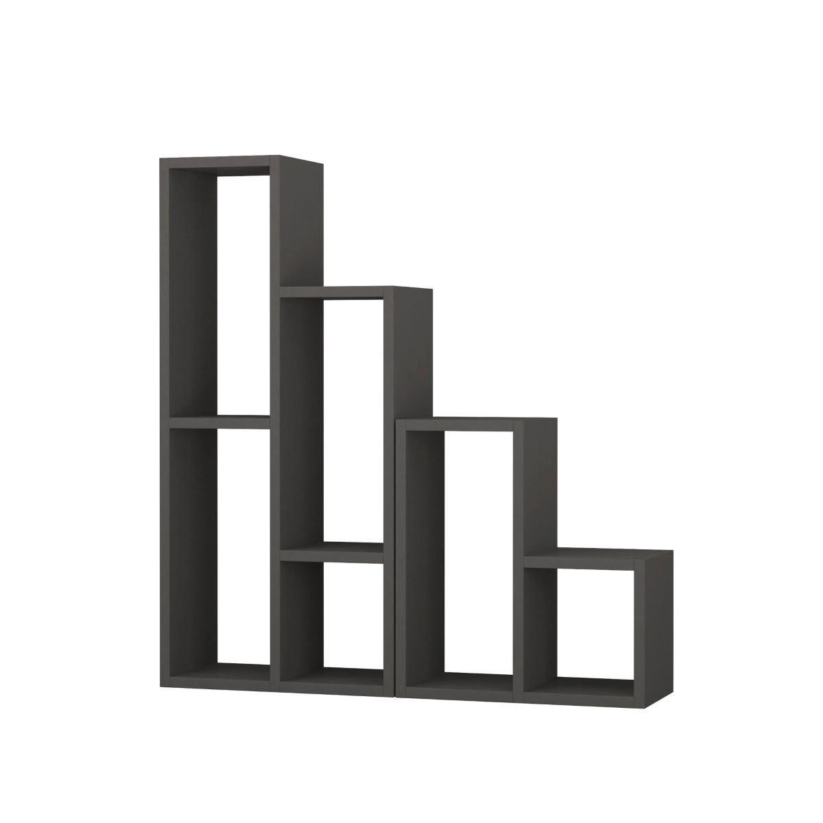 REGAL 10 Fächer H89 cm - Sule - Anthrazit, Holzwerkstoff (20/89/42cm) - Calicosy