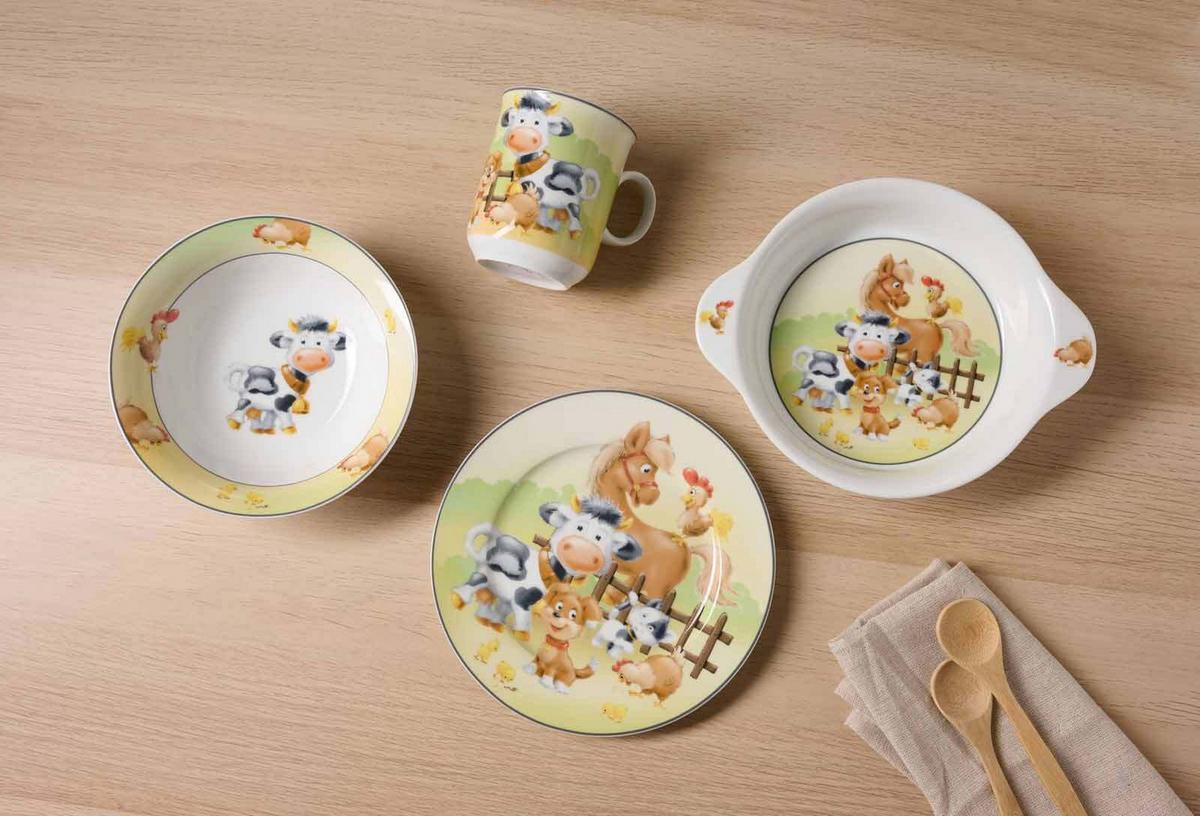 KINDERGESCHIRR Hoftiere bunt - Multicolor, Keramik (2/2/2cm) - Ritzenhoff Breker