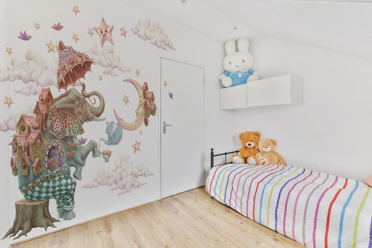 WANDAUFKLEBER 130x180cm - Pastellfarbene Tiere - Multicolor, Kunststoff (130/180/0.1cm) - Wallfluent