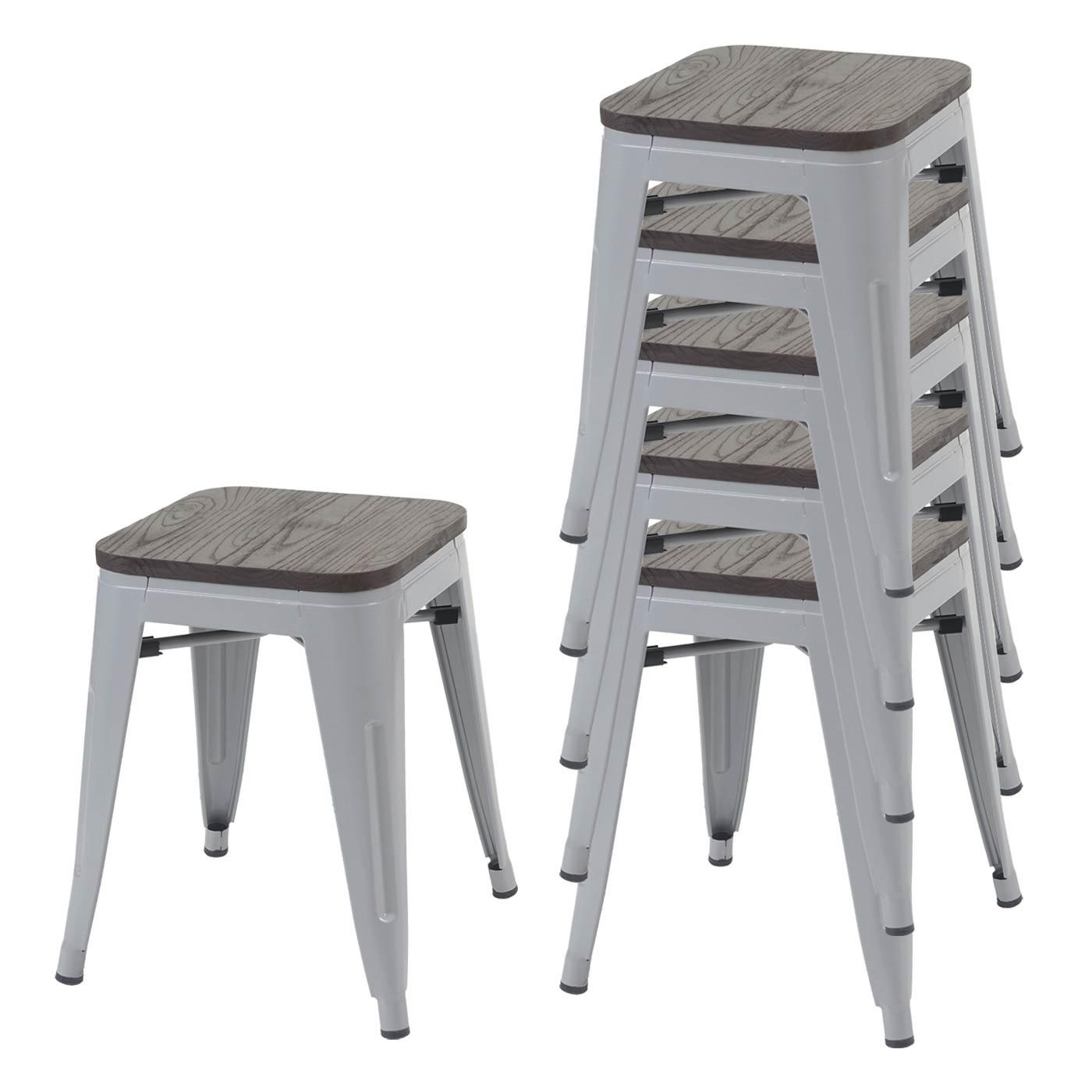 HOCKER HOLZ-SITZFLÄCHE Grau - Grau, Holz (39/45/39cm) - MCW