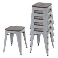 HOCKER HOLZ-SITZFLÄCHE Grau - Grau, Holz (39/45/39cm) - MCW