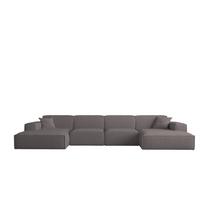 WOHNLANDSCHAFT Celes Premium Bukla - Taupe, Holzwerkstoff/Textil (379/73/165cm) - Fun Möbel
