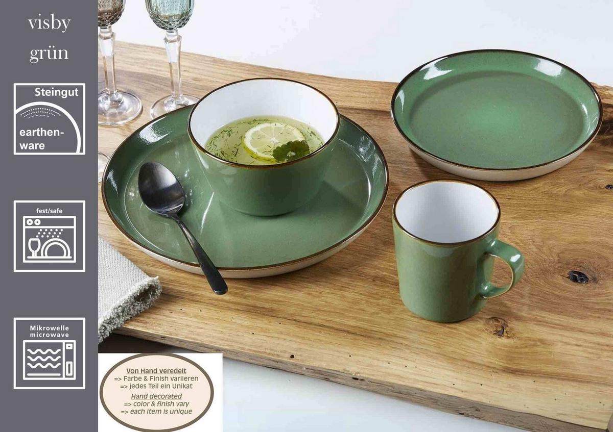 DESSERT-TELLER Visby Grün ø 20,5 cm 8er Set - Grün, Keramik (20.5cm) - Ritzenhoff Breker