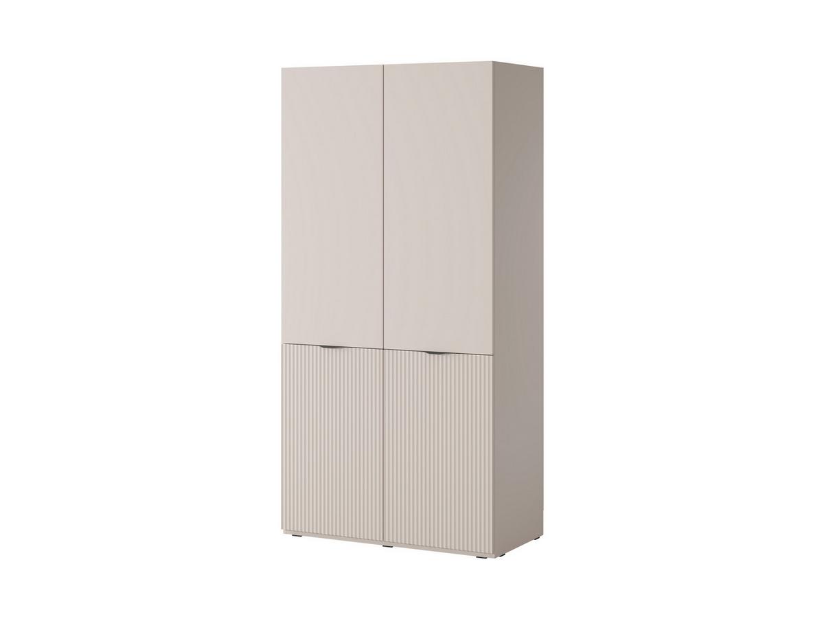 DREHTÜRENSCHRANK ATELIO 202/200/51 cm Modern Kleiderschrank 4-türig Kaschmir - Kaschmir, Holzwerkstoff (202/200/51cm) - MASSENO