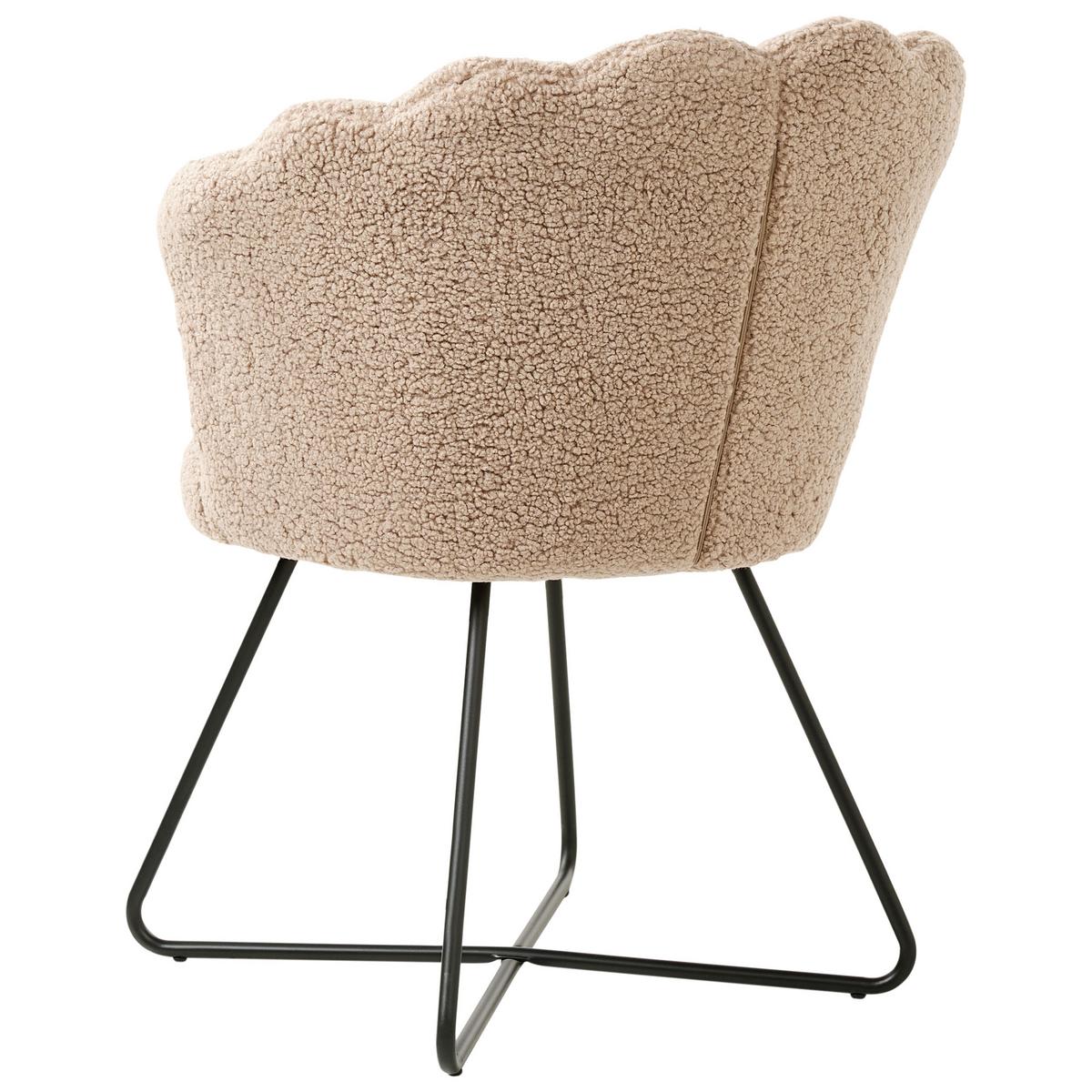 SESSEL Bouclé Beige Lovelock - Beige, Textil (67/86/70cm) - Beliani