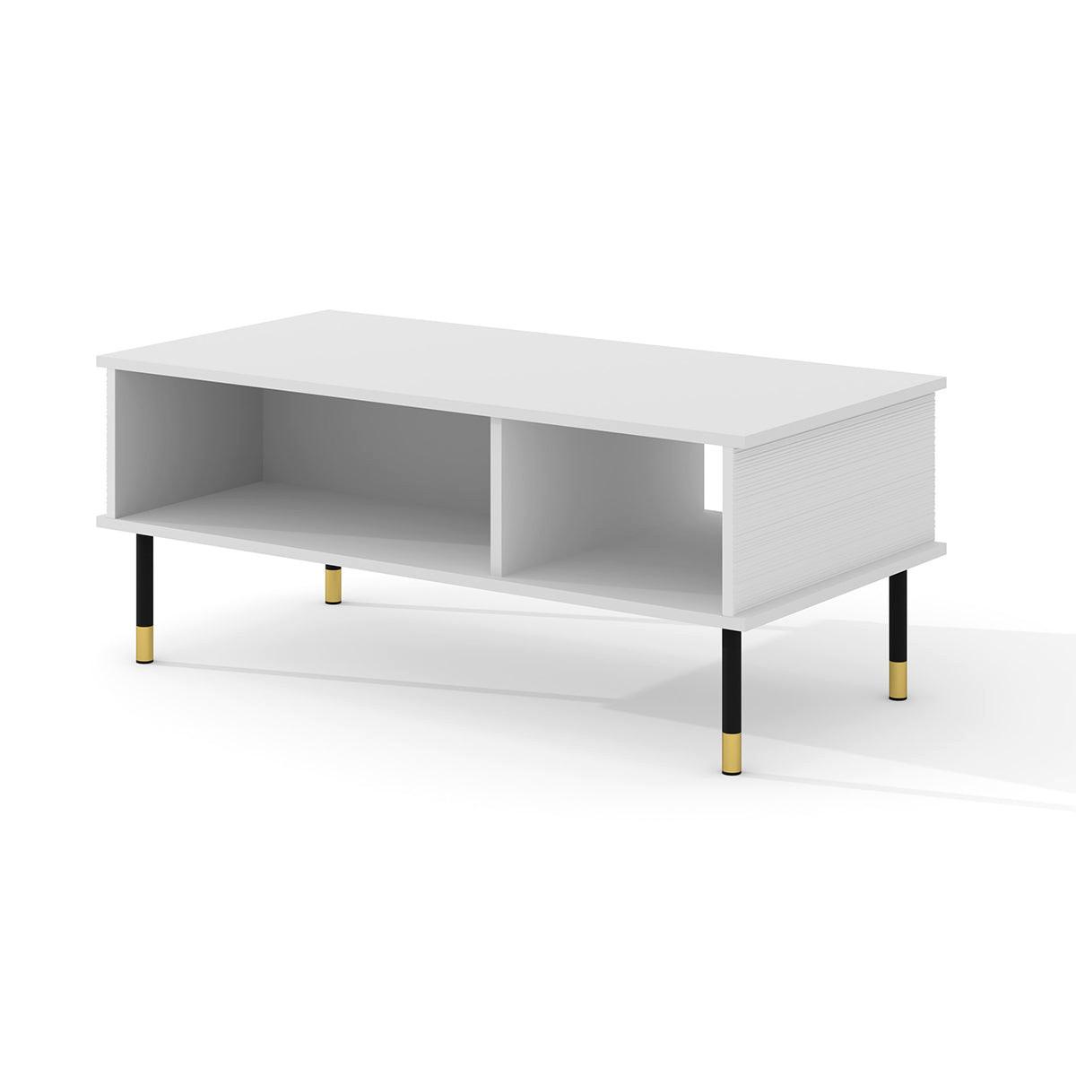 COUCHTISCH Rani Weiß - Weiß, Holzwerkstoff (55/110/45cm) - Petits-meubles