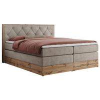 BOXSPRINGBETT VENETO KING 180/200 Beige Struktur - H3 - Beige, Holz/Textil (180/200cm) - MKS