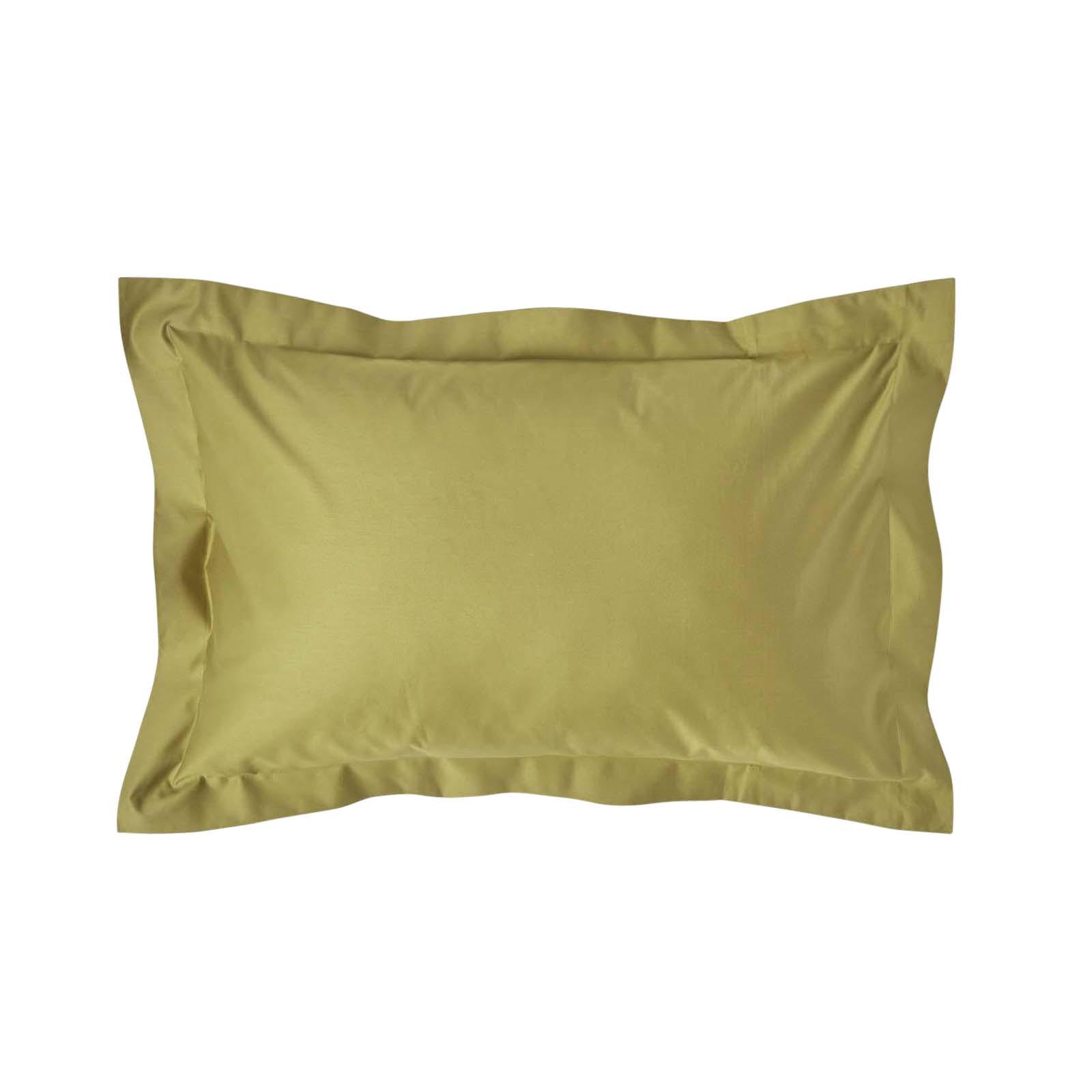 KISSENBEZUG Stehsaum Premium, Ägyptische Baumwolle, Fadendichte 1000 - Olivgrün, Textil (48/74cm) - Homescapes