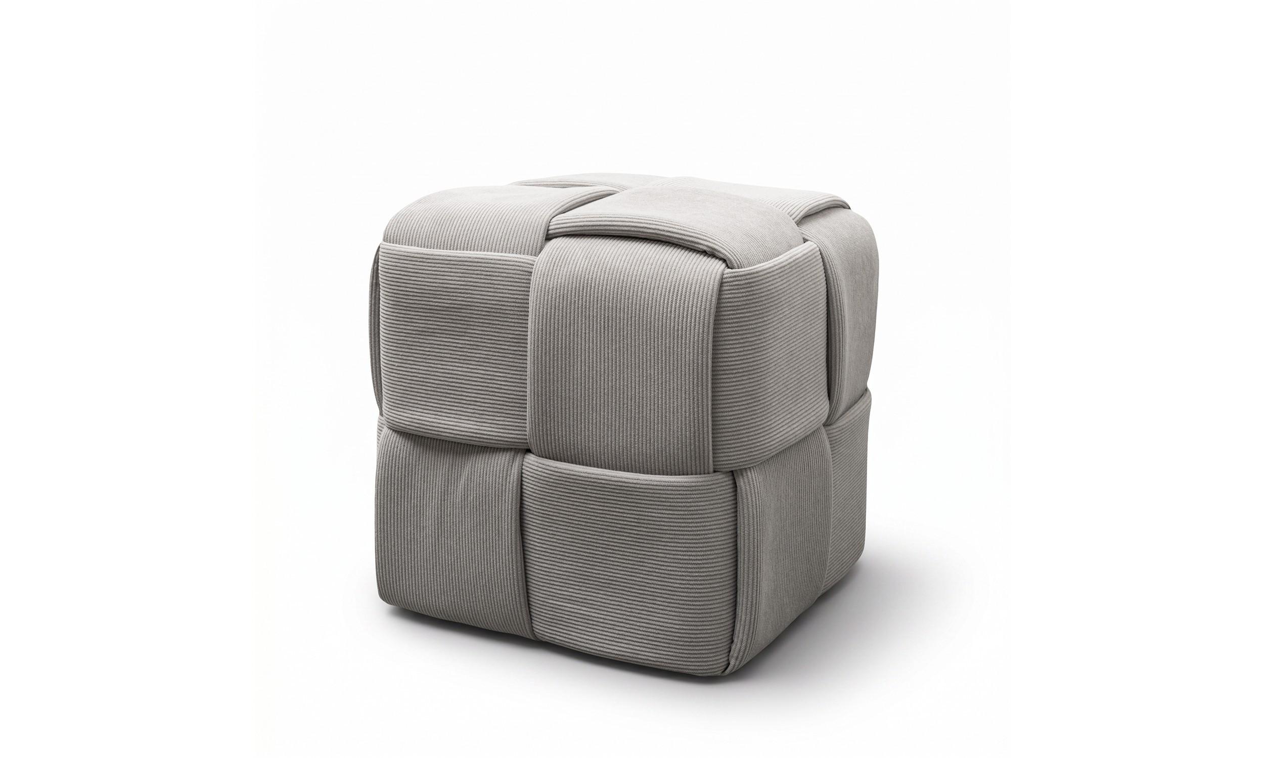 HOCKER CUBETTO 38/38/38 cm Grau - Grau, Textil (38/38/38cm) - Lookway