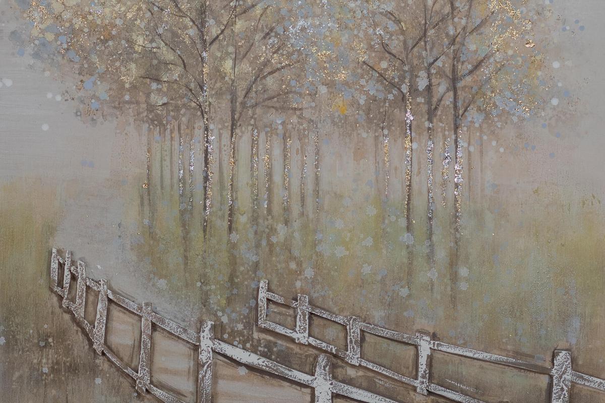 ACRYLBILD HANDGEMALT 60/90 cm - Braun, Holz/Textil (60/90cm) - KUNSTLOFT
