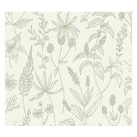 VLIESTAPETE Grün 53/1005 cm - Weiß/Grün, Textil (53/1cm) - KUNSTLOFT