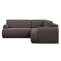 ECKSCHLAFSOFA Kaveo BRAUNER PLÜSCH universell mit Eckelement MIT BETTKASTEN - Schwarz/Braun, Kunststoff/Textil (245/245cm) - Selsey