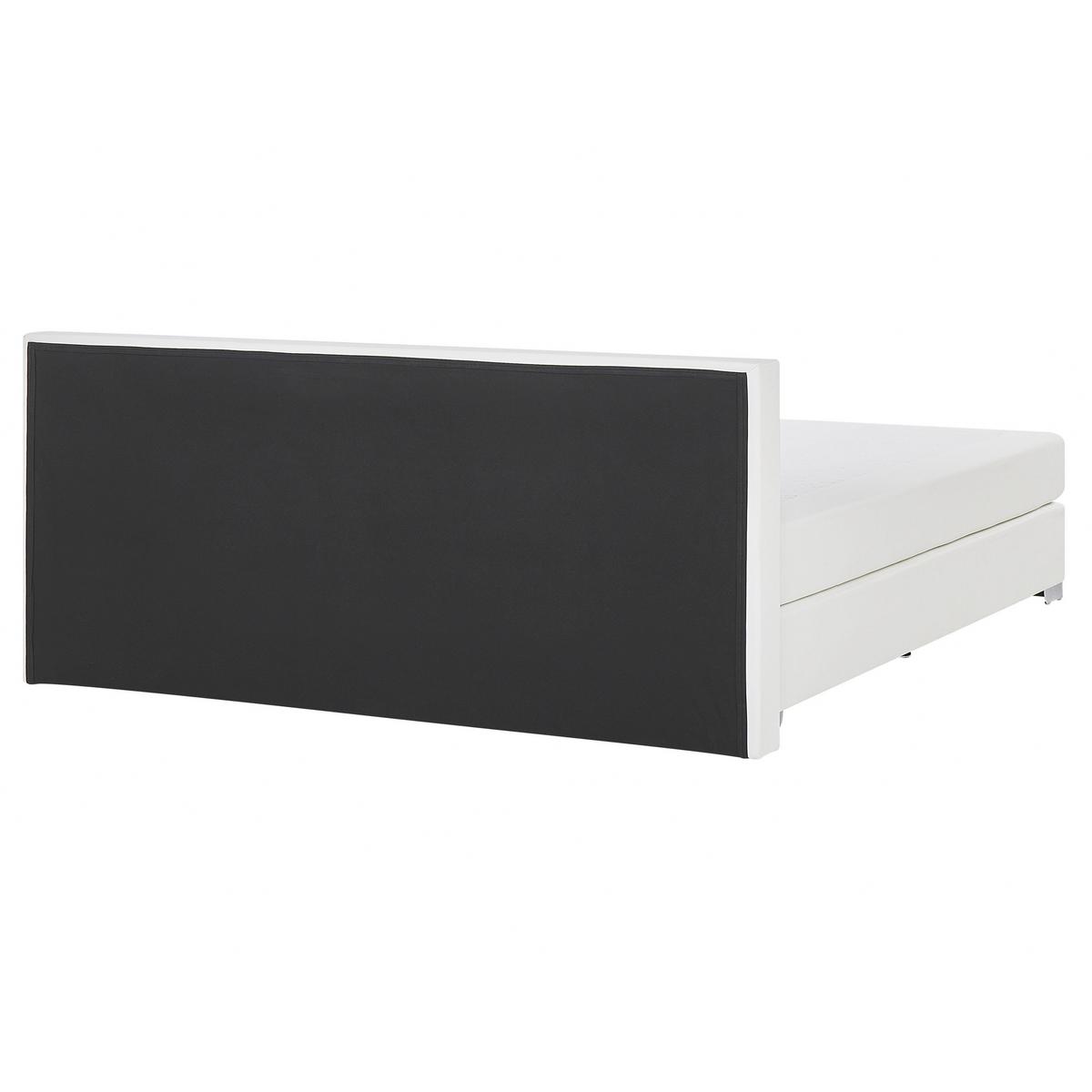 BOXSPRINGBETT 160/200cm Weiß President - Weiß, Kunststoff/Textil (160/200cm) - Beliani