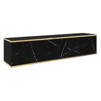 TV-HÄNGEBOARD Mucalma Schwarze Marmoroptik 135 cm - Goldfarben/Schwarz, Holzwerkstoff (135/30/32cm) - Selsey