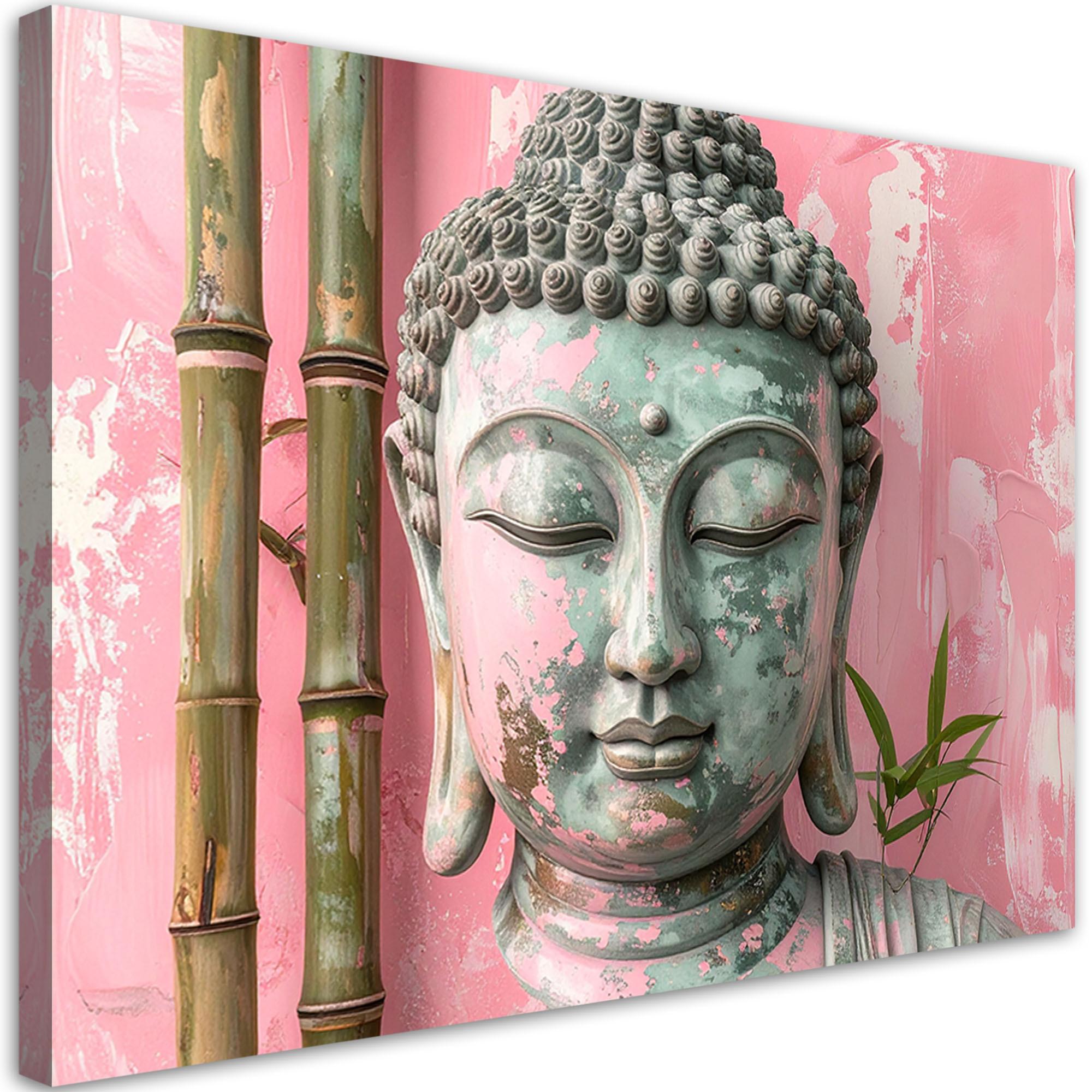 LEINWANDBILD Zen und Orientalisch 120x80cm - Rosa, Textil (120/80cm) - Feeby