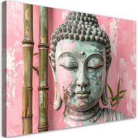 LEINWANDBILD Zen und Orientalisch 120x80cm - Rosa, Textil (120/80cm) - Feeby