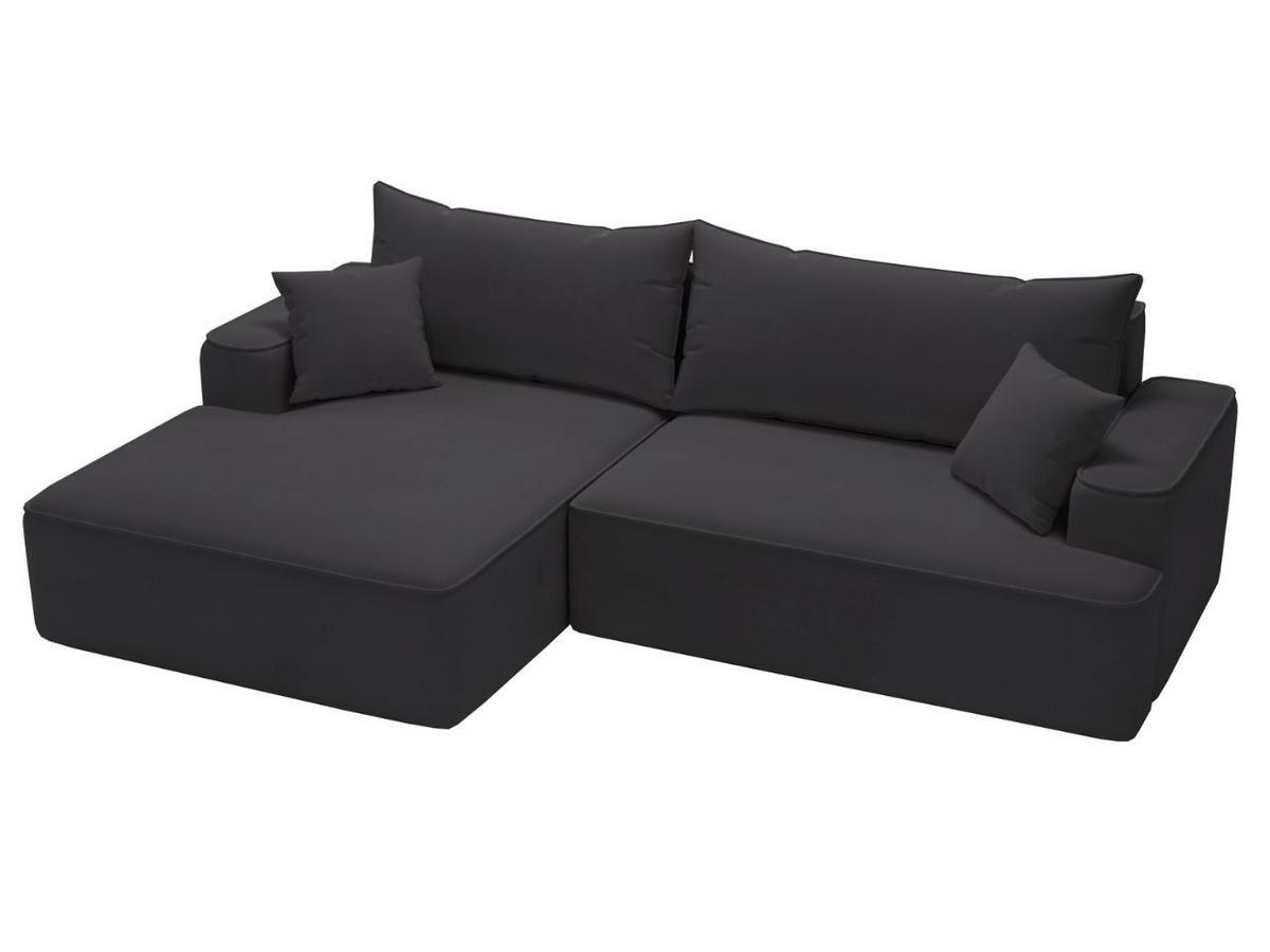 ECKSOFA California Schwarz Links - Schwarz, Holz/Textil (165/270cm) - Graingold