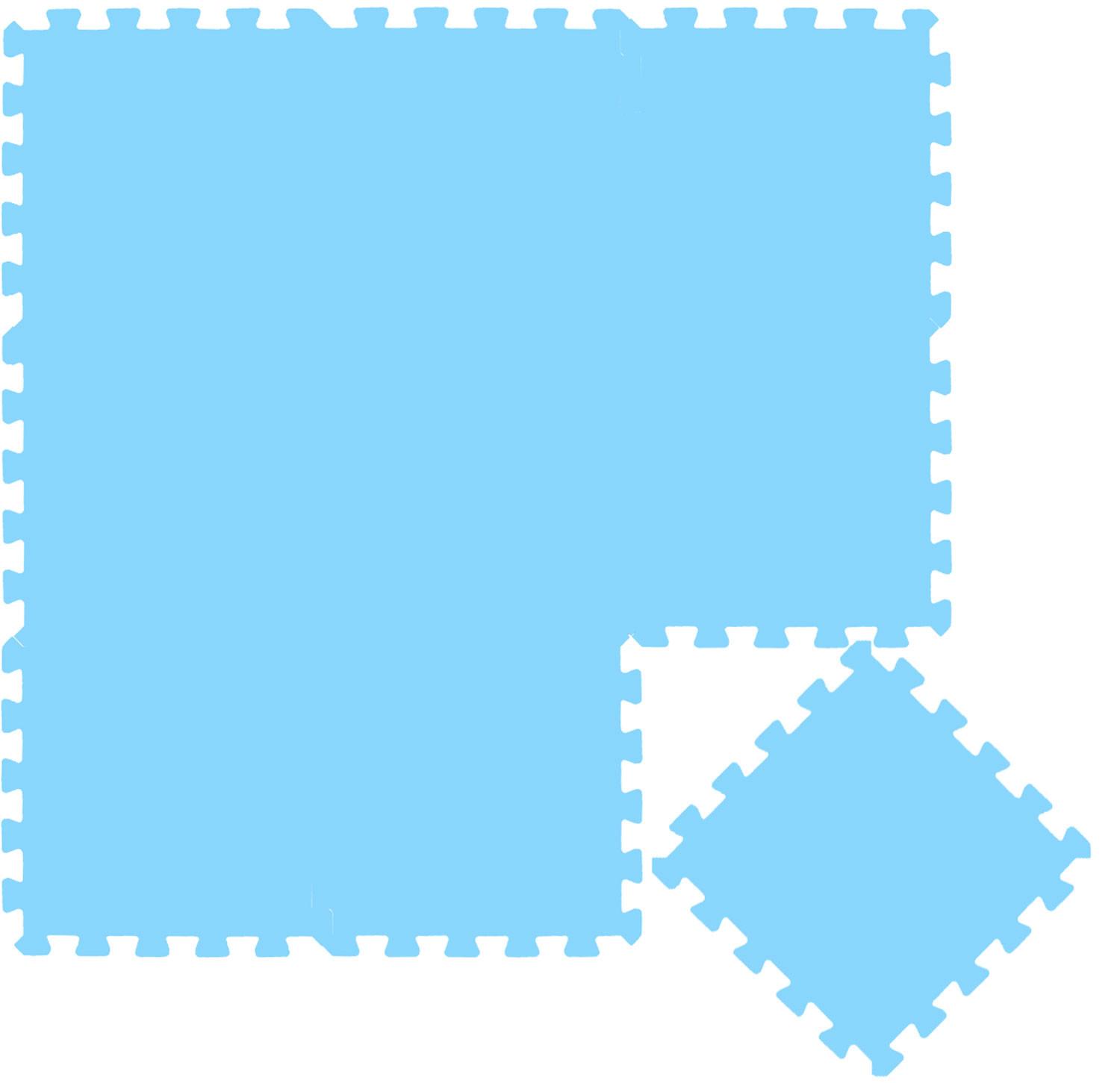SPIELMATTE ab Null 90 cm Baby Puzzlematte Hellblau - Blau, Kunststoff (30/30cm) - Littletom