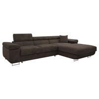 ECKSOFA Torezio Mini, Seite: Rechts - Dunkelbraun, Holz/Textil (280/170cm) - MIRJAN24