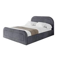 POLSTERBETT mit Bettkasten, Fußteil und Lattenrost, Boxbett ohne Matratze - LERAY-Z 120x200 Dunkelgrau - Dunkelgrau, Holzwerkstoff/Textil (120/200cm) - ALTDECOR