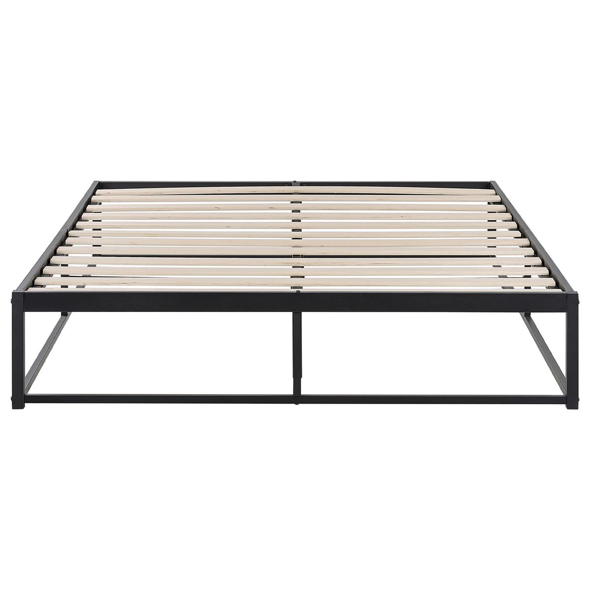 BETT mit Lattenrost 140/200 cm Schwarz Viry - Schwarz, Metall (140/200cm) - Beliani