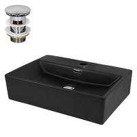 WASCHBECKEN - Schwarz, Keramik (36/13/51.5cm) - ML-DESIGN
