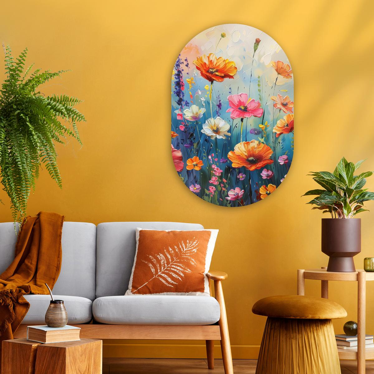 WANDBILD Blumen - Natur - Aquarell - Kunst Wanddeko Schlafzimmer 60x90 cm - Multicolor, Kunststoff (60/90cm) - MuchoWow