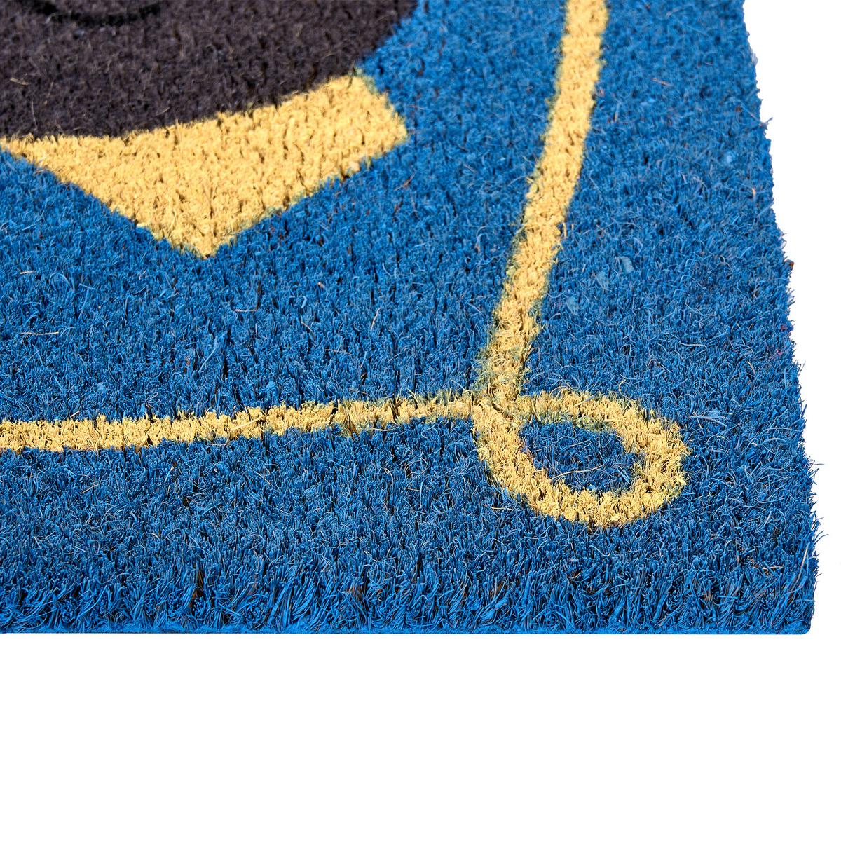 FUSSMATTE Bunt 60/90 cm Katze Kokosfasern Mojicap - Multicolor, Textil (60/90cm) - Beliani
