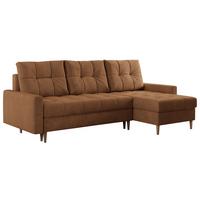 ECKSOFA Colin Struktur Orange - Orange/Braun, Holz/Textil (220/140cm) - MKS