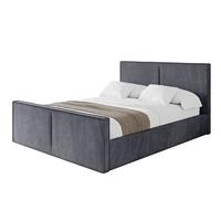 POLSTERBETT mit Bettkasten, Fußteil und Lattenrost, Boxbett ohne Matratze - VANTO-Z 180x200 Dunkelgrau - Dunkelgrau, Holzwerkstoff/Textil (180/200cm) - ALTDECOR