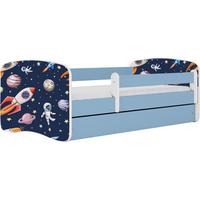 KINDERBETT Emily mit Schublade und Matratze, Blau 80x180 cm - Dunkelblau, Holzwerkstoff (180/80cm) - WFL GROUP