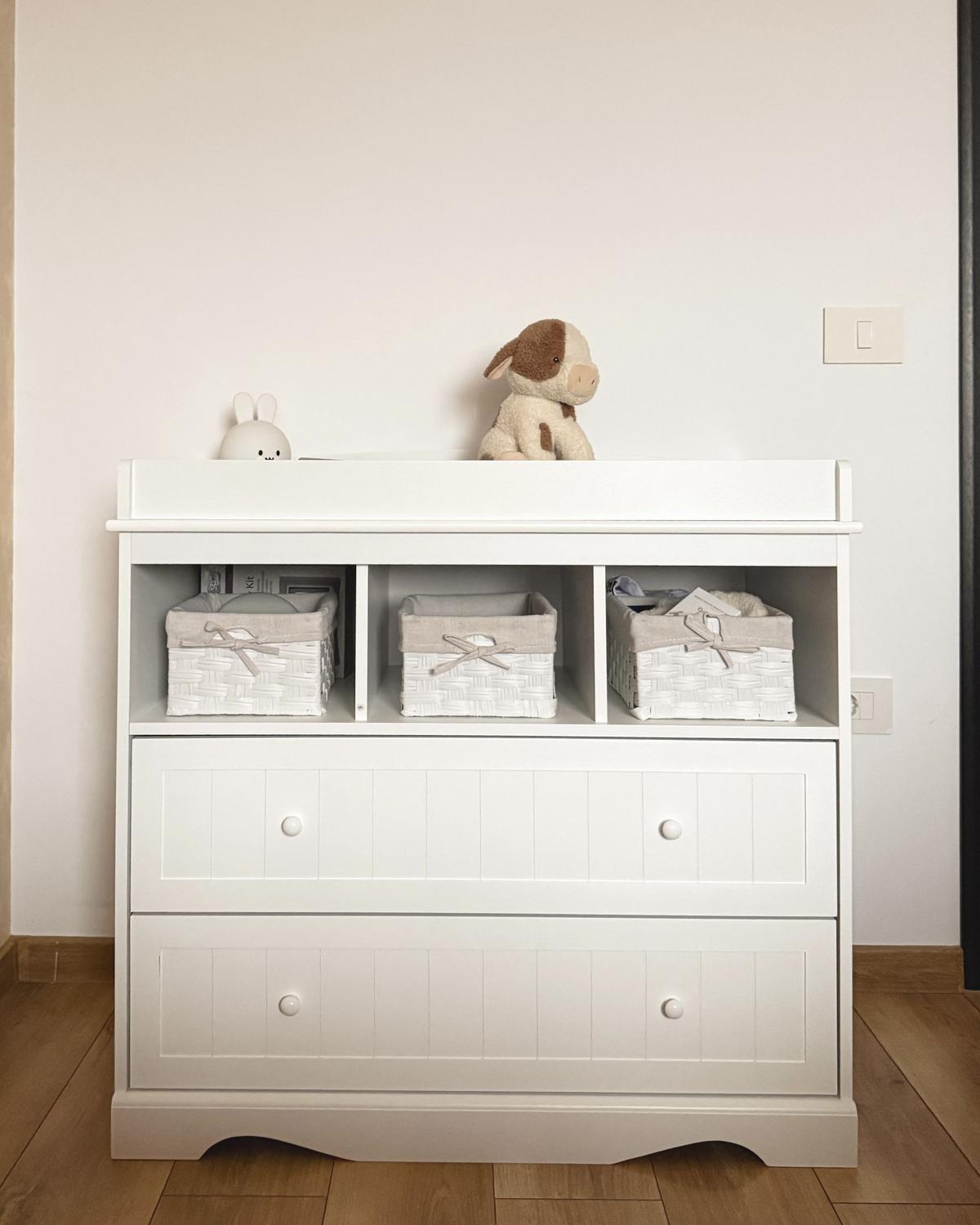 WICKELKOMMODE VIRDEN Weiß - Weiß, Holzwerkstoff (90/86/50cm) - Beliani