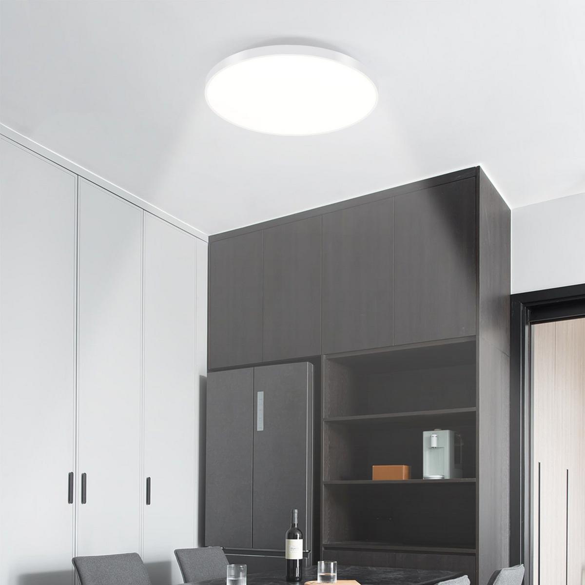 LED-DECKENLEUCHTE Lunney 37/37/2.5cm - Weiß, Kunststoff (37/37/2.5cm) - Nettlife