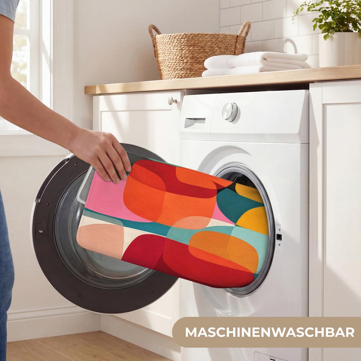 WC-VORLEGER Formen - Bunt - Abstrakt - Flugzeuge WC Teppich 40x60 cm - Multicolor, Textil (40/1cm) - OnlyWow